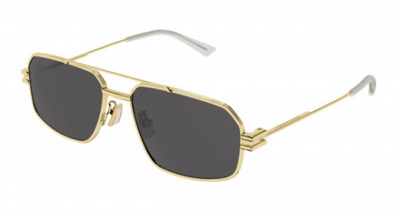 Bottega Veneta BV1128S Sunglasses, 002 - GOLD with GREY lenses