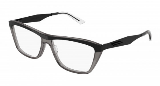 Bottega Veneta BV1133O Eyeglasses, 001 - BLACK with TRANSPARENT lenses