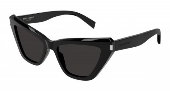 Saint Laurent SL 466 Sunglasses, 001 - BLACK with BLACK lenses