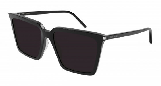 Saint Laurent SL 474 Sunglasses, 001 - BLACK with BLACK lenses