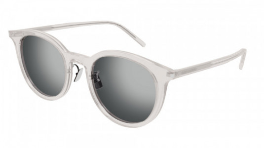 Saint Laurent SL 488/K Sunglasses, 004 - BEIGE with SILVER lenses