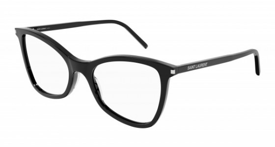Saint Laurent SL 478 JERRY Eyeglasses, 001 - BLACK with TRANSPARENT lenses