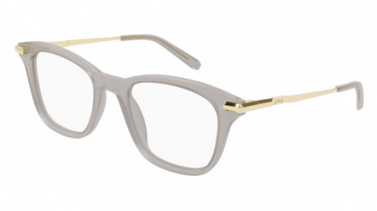 Brioni BR0095O Eyeglasses, 004 - GREY with GOLD temples and TRANSPARENT lenses