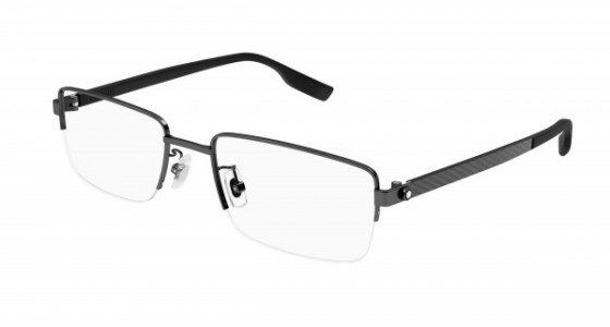Montblanc MB0188O Eyeglasses, 001 - BLACK with TRANSPARENT lenses