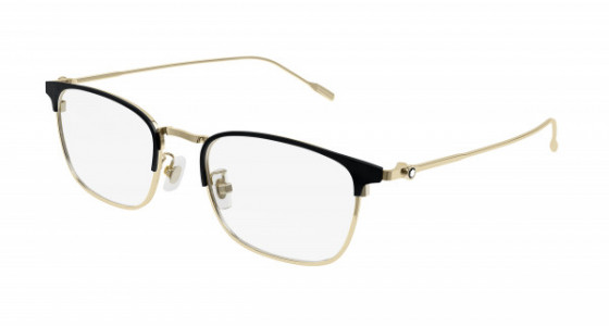 Montblanc MB0192O Eyeglasses, 001 - GOLD with TRANSPARENT lenses