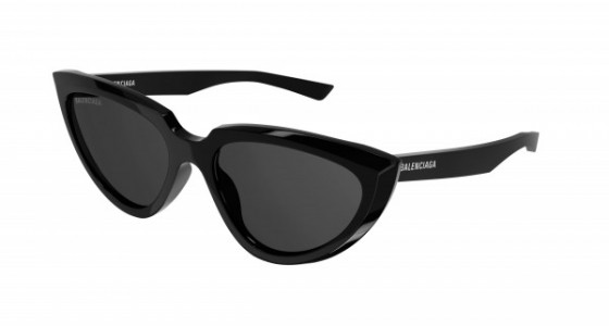 Balenciaga BB0182S Sunglasses, 001 - BLACK with GREY lenses