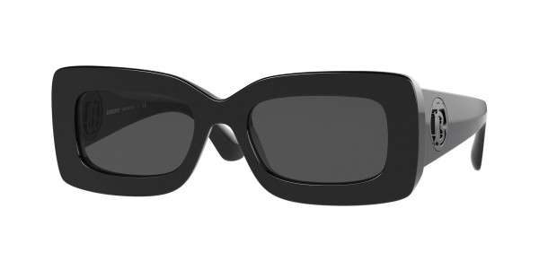 Burberry BE4343 ASTRID Sunglasses, 300187 ASTRID BLACK DARK GREY (BLACK)