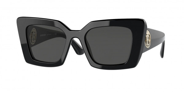 Burberry BE4344 DAISY Sunglasses, 300187 DAISY BLACK DARK GREY (BLACK)