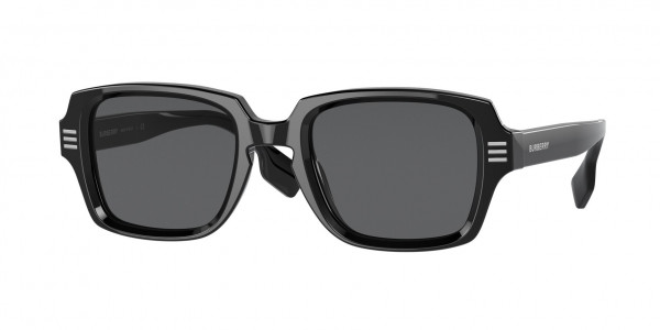 Burberry BE4349F ELDON Sunglasses, 300187 ELDON BLACK DARK GREY (BLACK)