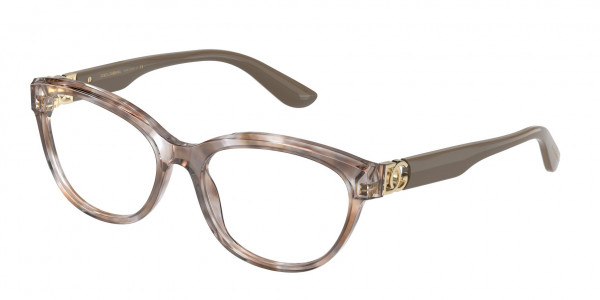 Dolce & Gabbana DG3342 Eyeglasses, 3321 HAVANA TRANSPARENT GREY (GREY)