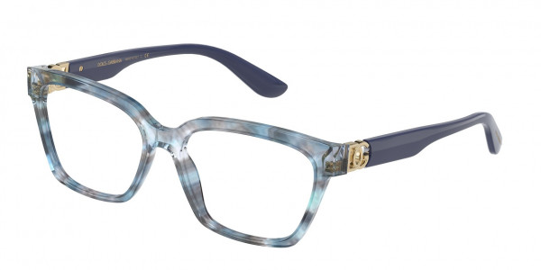 Dolce & Gabbana DG3343F Eyeglasses, 3320 HAVANA TRANSPARENT BLUE (BLUE)