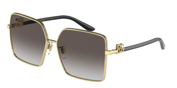 Dolce & Gabbana DG2279 Sunglasses, 02/8G GOLD LIGHT GREY GRADIENT BLACK (GOLD)