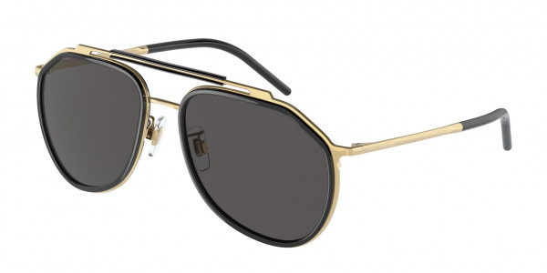 Dolce & Gabbana DG2277 Sunglasses, 02/87 GOLD/BLACK DARK GREY (BLACK)