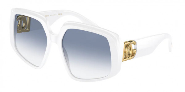 Dolce & Gabbana DG4386 Sunglasses, 331219 WHITE CLEAR GRADIENT LIGHT BLU (WHITE)