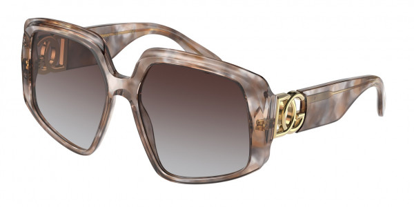 Dolce & Gabbana DG4386 Sunglasses, 33218G HAVANA TRANSPARENT GREY GREY G (GREY)