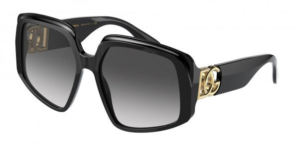 Dolce & Gabbana DG4386F Sunglasses, 501/8G BLACK GREY GRADIENT (BLACK)