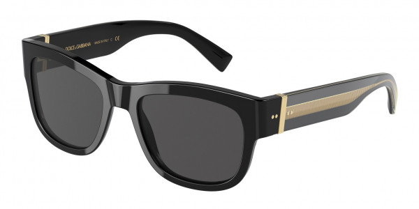 Dolce & Gabbana DG4390 Sunglasses, 501/87 BLACK DARK GREY (BLACK)