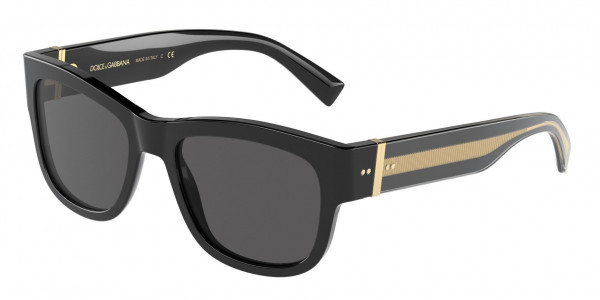 Dolce & Gabbana DG4390F Sunglasses, 501/87 BLACK DARK GREY (BLACK)