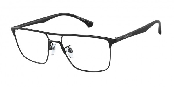 Emporio Armani EA1123 Eyeglasses, 3233 MATTE/SHINY BLACK (BLACK)