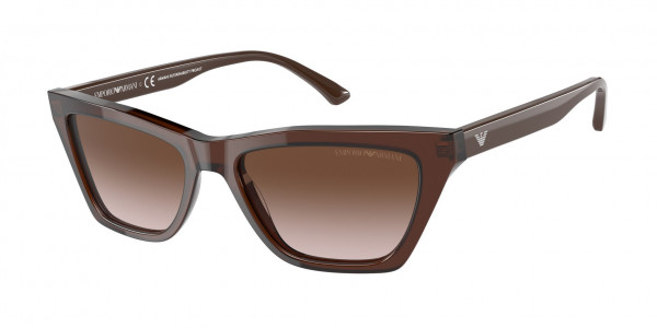 Emporio Armani EA4169 Sunglasses, 591013 TRANSPARENT BROWN GRADIENT BRO (BROWN)