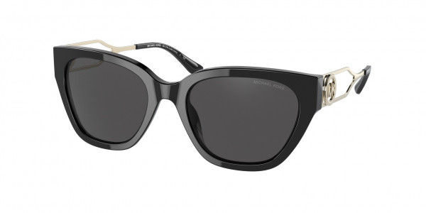 Michael Kors MK2154 LAKE COMO Sunglasses, 300587 LAKE COMO BLACK DARK GREY SOLI (BLACK)