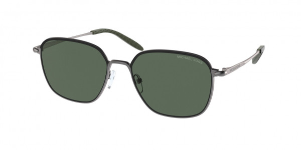 Michael Kors MK1105 TAHOE Sunglasses, 100371 TAHOE MATTE GUNMETAL GREEN SOL (GREY)