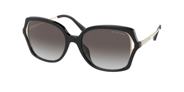 Michael Kors MK2153U INTERLAKEN Sunglasses, 30058G INTERLAKEN BIO BLACK DARK GREY (BLACK)
