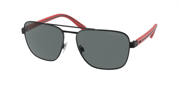 Polo PH3138 Sunglasses, 926781 SEMISHINY BLACK (BLACK)