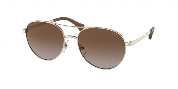 Ralph RA4135 Sunglasses, 9116T5 SHINY PALE GOLD GRADIENT BROWN (GOLD)