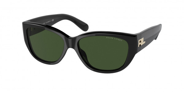 Ralph Lauren RL8193 Sunglasses, 500171 SHINY BLACK BOTTLE GREEN (BLACK)