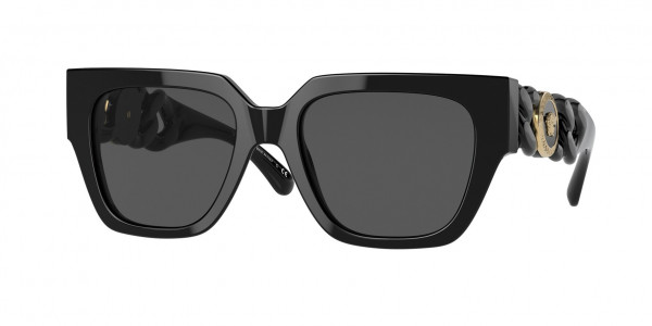 Versace VE4409F Sunglasses, GB1/87 BLACK DARK GREY (BLACK)