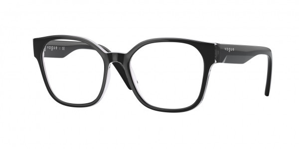 Vogue VO5407 Eyeglasses, 2961 TOP BLACK/FLOWERS VIOLET (BLACK)