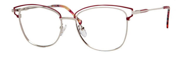 Scott & Zelda SZ7459 Eyeglasses, Matte Burgundy/Silver