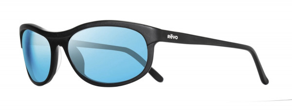 Revo VINTAGE WRAP Sunglasses, Matte Black (Lens: REVO Blue)