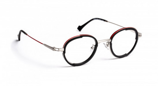J.F. Rey JF2952 Eyeglasses, BLACK / RED / SILVER (0030)