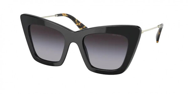 Miu Miu MU 01WS Sunglasses, 1AB5D1 BLACK (BLACK)