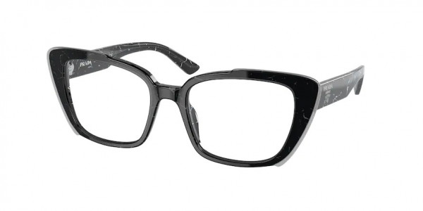 Prada PR 01YV Eyeglasses, 09V1O1 HAVANA BLACK/WHITE (TORTOISE)