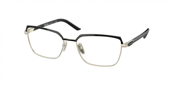 Prada PR 56YV Eyeglasses, AAV1O1 BLACK/PALE GOLD (BLACK)