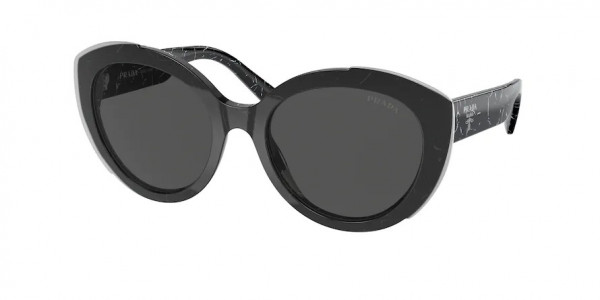 Prada PR 01YS Sunglasses, 09V5S0 BLACK MARBLE/TOP BLACK TRANSP (BLACK)