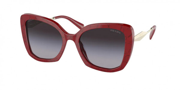 Prada PR 03YS Sunglasses, 15D09S ETRUSCAN MARBLE GREY GRADIENT (RED)