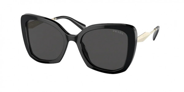 Prada PR 03YS Sunglasses, 1AB5S0 BLACK DARK GREY (BLACK)