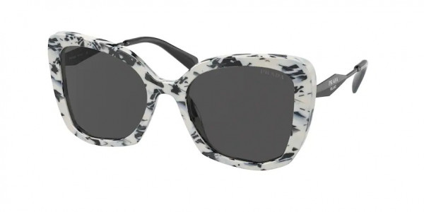 Prada PR 03YSF Sunglasses, 02Y5S0 ABSTRACT TALC DARK GREY (WHITE)