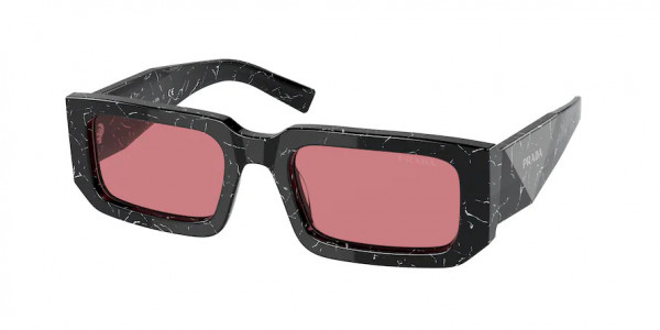 Prada PR 06YSF Sunglasses, 05W06O ABSTRACT BLACK/WHITE RED (BLACK)