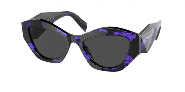 Prada PR 07YS Sunglasses, 05V5S0 ABSTRACT PURPLE DARK GREY (VIOLET)