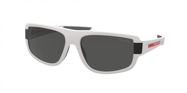 Prada Linea Rossa PS 03WS Sunglasses, TWK06F WHITE RUBBER DARK GREY (WHITE)