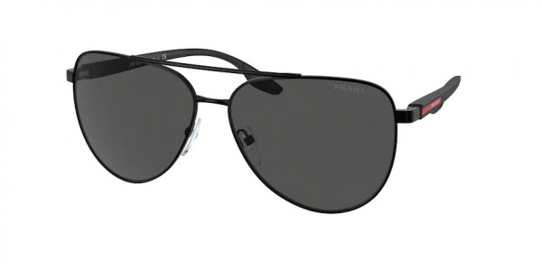 Prada Linea Rossa PS 52WS Sunglasses, 1BO06F MATTE BLACK DARK GREY (BLACK)