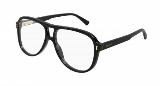 Gucci GG1044O Eyeglasses, 001 - BLACK with TRANSPARENT lenses