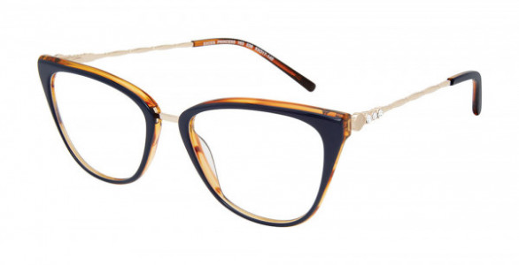 Exces PRINCESS 163 Eyeglasses, 536 BLUE-COGNAC-GOLD