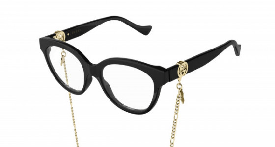 Gucci GG1024O Eyeglasses, 006 - BLACK with TRANSPARENT lenses