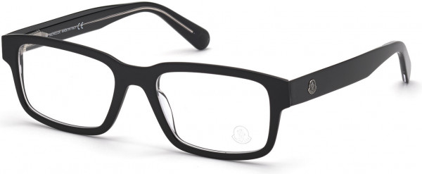Moncler ML5124 Eyeglasses, 003 - Black/crystal